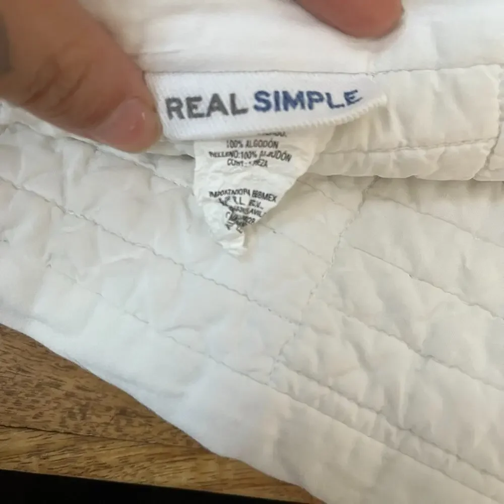 Real Simple Cotton Quilt Textured Bedspread Coverlet 90